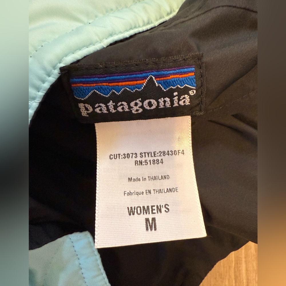 Patagonia Reversible Puffer Jacket Light Blue/Black Medium - Picture 8 of 8